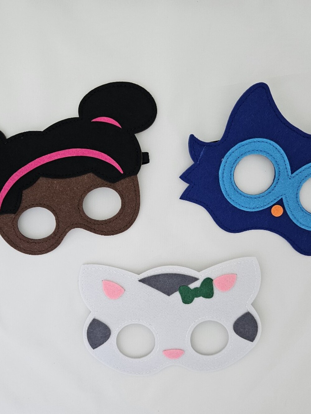 Set of 3 Daniel Tiger Friends Felt Masks Party Favors Costume Dress-up